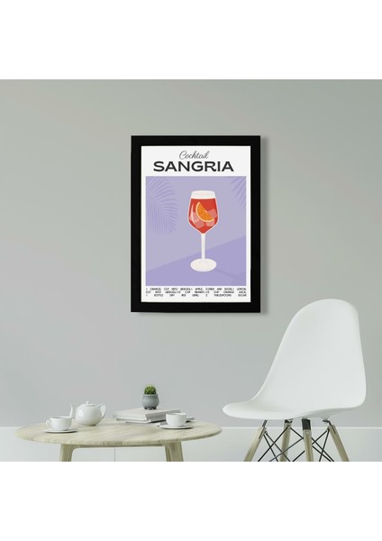 Sangria 2 21 x 30 cm - Siyah Çerçeveli