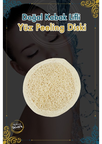 Doğal Kabak Lifli Lastikli Yüz Peeling Diski