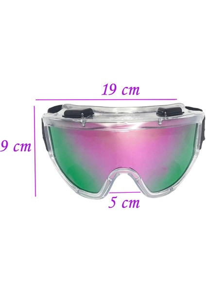 Kayak Gözlüğü Aynalı Gökkuşağı Ventilli Güneş Kar Koruyucu Gözlük Uv Korumalı Snowboard Glasses Gözlük