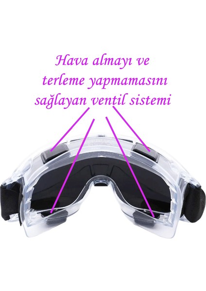 Kayak Gözlüğü Aynalı Gökkuşağı Ventilli Güneş Kar Koruyucu Gözlük Uv Korumalı Snowboard Glasses Gözlük