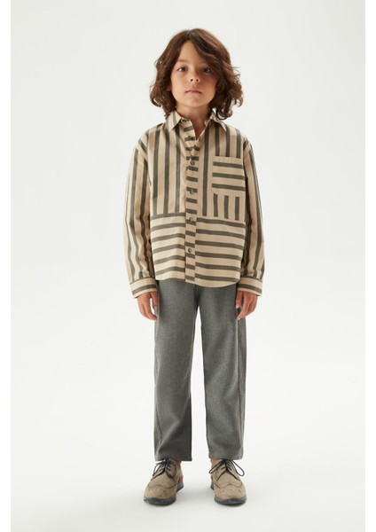 Erkek Çocuk Desenli Gömlek 23FW0NB3606