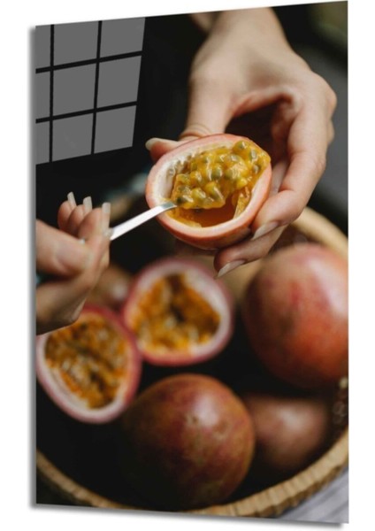 Meyveler Cam Tablo 4mm Dayanıklı Temperli Cam