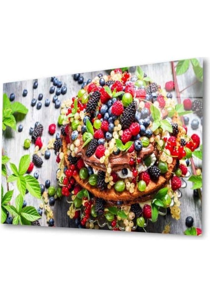 Meyveler Cam Tablo 4mm Dayanıklı Temperli Cam