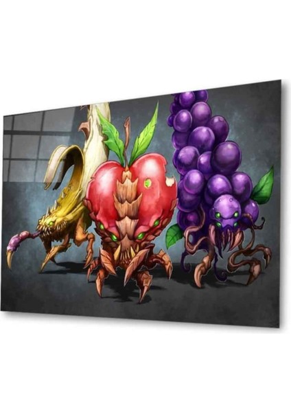 Meyveler Cam Tablo 4mm Dayanıklı Temperli Cam