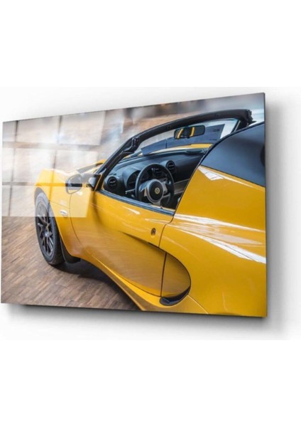 Sarı Araba Cam Tablo