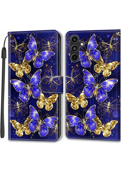 Samsung Galaxy A15 4g Desen Desen Golden Kelebekler Telefon Kılıfı (Yurt Dışından)
