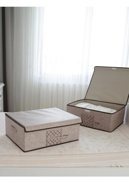 Keçe Kapaklı Baza Hurcu, Çok Amaçlı Düzenleyici Organizer Kapaklı Kutu 50X40X19 cm fırsatları