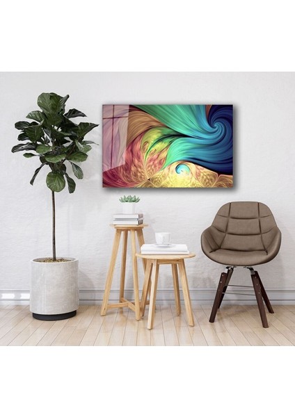 Renkli Soyut Cam Tablo Ev ve Ofis Duvar Dekoru Hediyelik Büyük Tablo Dayanıklı Cam fiyatları