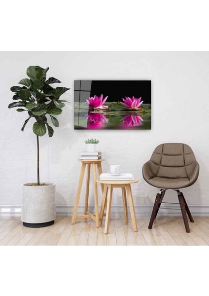 Lotus Çiçeği Cam Tablo 4mm Dayanıklı Temperli Cam fiyatları