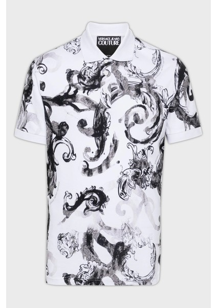 Desenli Pamuklu Slim Fit Polo Yaka T Shirt Erkek Polo Yaka T Shirt 76GAG6S0 JS286 003 indirimleri
