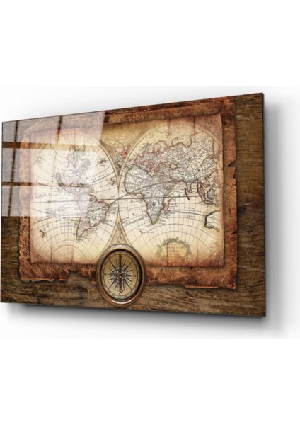 Dünya Haritası 20 Cam Tablo