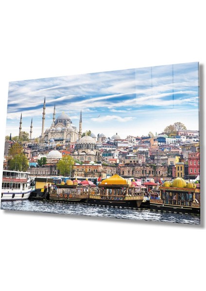 Istanbul Camii Manzaralı 4mm Dayanıklı Cam Tablo Temperli Cam