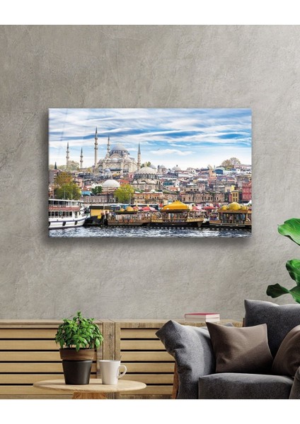 Istanbul Camii Manzaralı 4mm Dayanıklı Cam Tablo Temperli Cam fiyatları