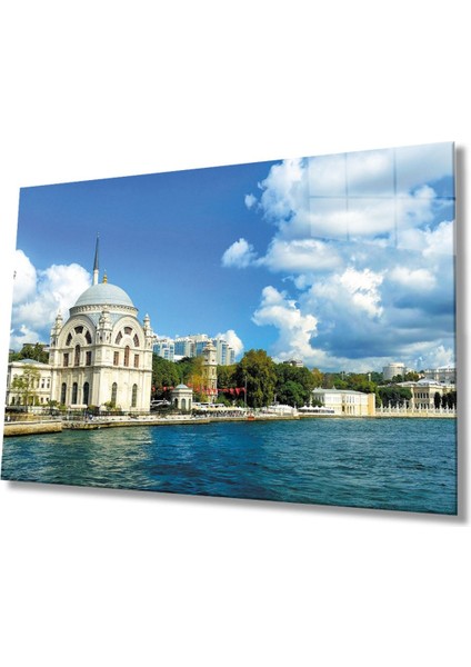 Istanbul Cami Manzara 4mm Dayanıklı Cam Tablo Temperli Cam
