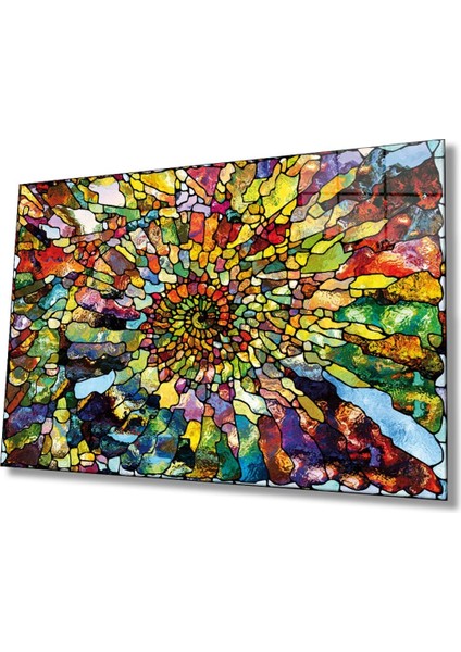 Renkli Soyut Cam Tablo