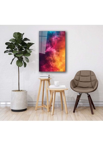 Kozmik Renk Sinfonisi Cam Tablo Hediyelik Büyük Tablo Ev Ofis Dekoru fırsatları