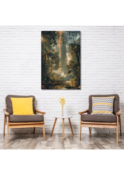 Ormanın Işıklı Sabahı Cam Tablo Hediyelik Büyük Tablo Ev Ofis Dekoru fiyatları