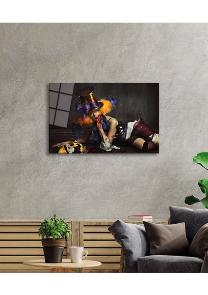Kadın Joker Tablo Cam Tablo, Ev ve Ofis Duvar Dekoru Hediyelik Büyük Tablo Dayanıklı Cam fiyatları