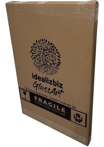 Eyfel Kulesi Aşağıdan Yukarı Doğru Cam Tablo, Ev ve Ofis Duvar Dekoru Hediyelik, 4mm Dayanıklı Cam indirimleri