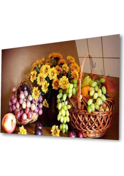 Meyveler Cam Tablo 4mm Dayanıklı Temperli Cam