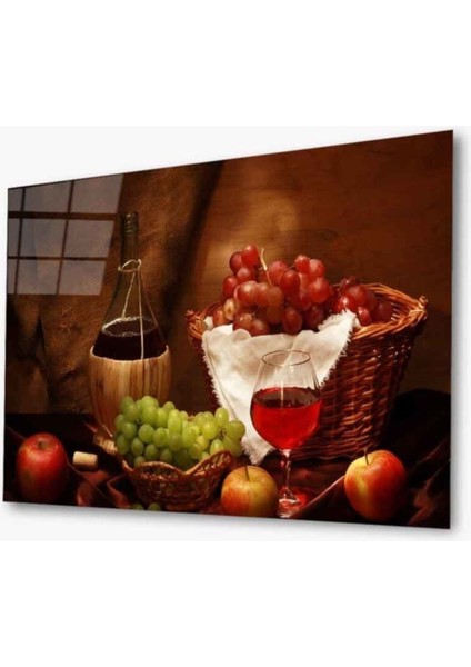Meyveler Cam Tablo 4mm Dayanıklı Temperli Cam