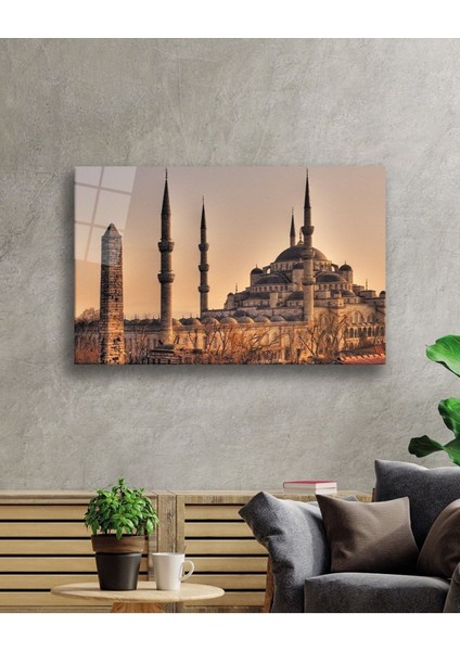 Istanbul Sultan Ahmet Camii Manzara 4mm Dayanıklı Cam Tablo Temperli Cam fiyatları