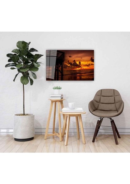 Deniz Günbatımı Cam Tablo 4mm Dayanıklı Temperli Cam fiyatları