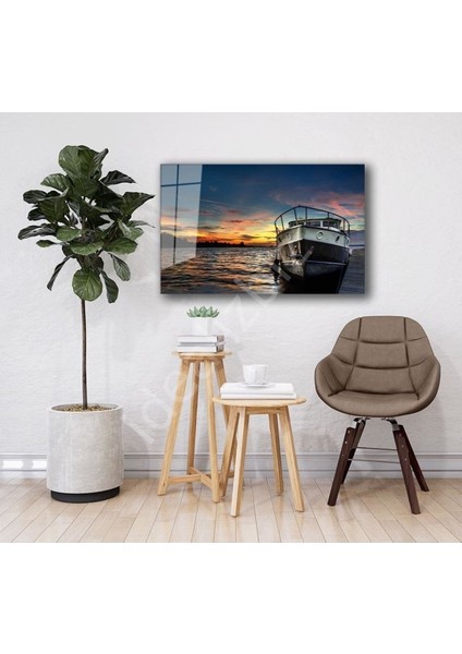 Deniz Gemi Manzara Cam Tablo 4mm Dayanıklı Temperli Cam fiyatları