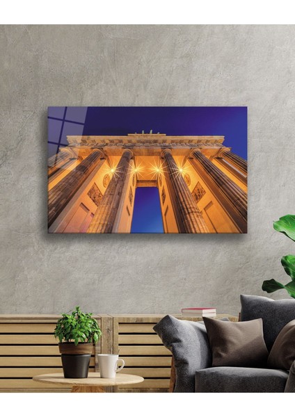 Işıklı Geometrik Bina Cam Tablo, Ev ve Ofis Duvar Dekoru Hediyelik Büyük Tablo Dayanıklı Cam fiyatları