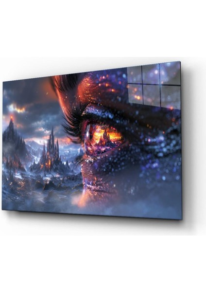 Kozmik Vizyon Cam Tablo Hediyelik Büyük Tablo Ev Ofis Dekoru