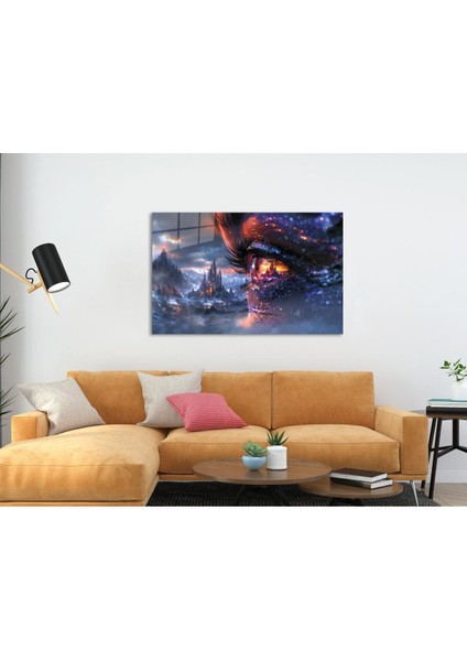 Kozmik Vizyon Cam Tablo Hediyelik Büyük Tablo Ev Ofis Dekoru fırsatları