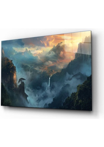 Ufukların Ötesinde Cam Tablo Hediyelik Büyük Tablo Ev Ofis Dekoru fırsatları
