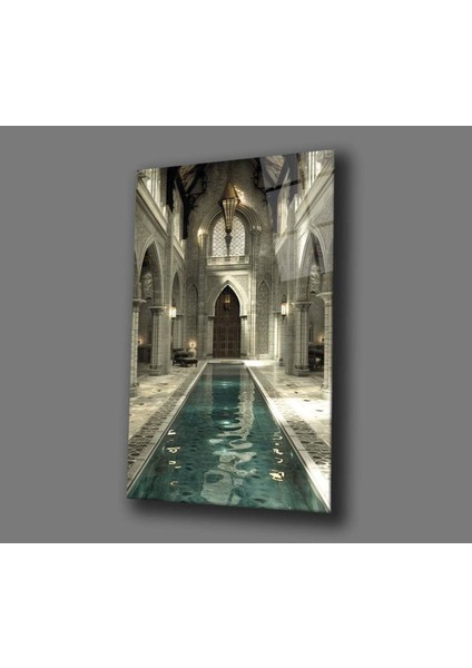 Sükunetin Yansıması Cam Tablo Hediyelik Büyük Tablo Ev Ofis Dekoru fiyatları