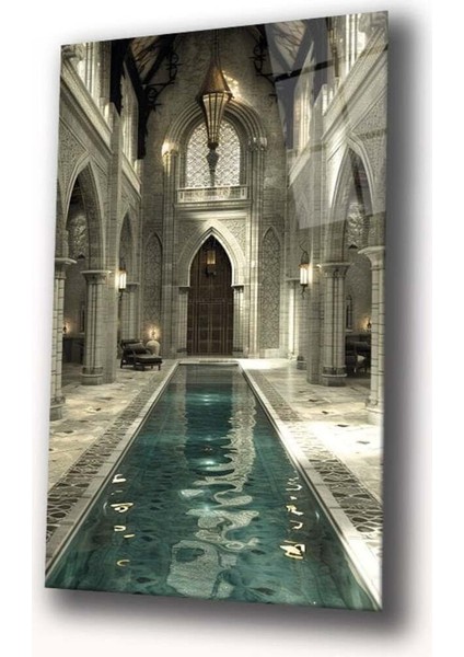 Sükunetin Yansıması Cam Tablo Hediyelik Büyük Tablo Ev Ofis Dekoru modelleri