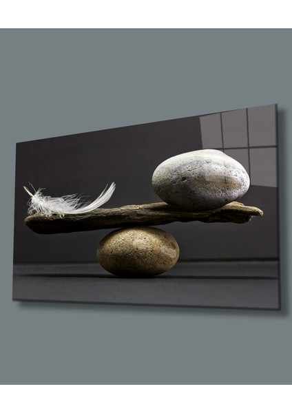 Denge Tüy ve Taş Cam Tablo, Uv Baskılı ve Temperli, Hediyelik