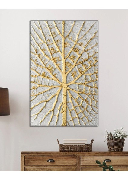 Soyut Beyaz Altın Ağaç Cam Tablo, Ev ve Ofis Duvar Dekoru, Hediyelik Büyük Temperli 4 mm Cam Tablo fiyatları