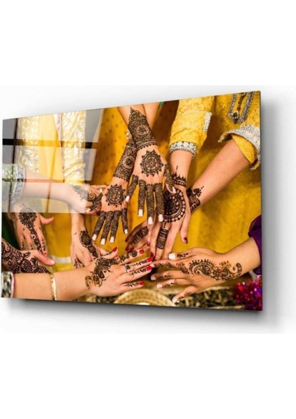 Hint Kınası Cam Tablo