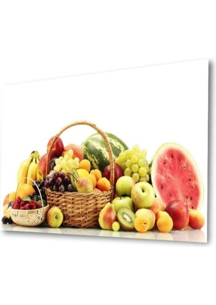 Meyveler Cam Tablo 4mm Dayanıklı Temperli Cam