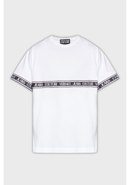 Logolu Bisiklet Yaka Pamuklu Regular Fit T Shirt Erkek T Shirt 76GAHC06 CJ01C 003