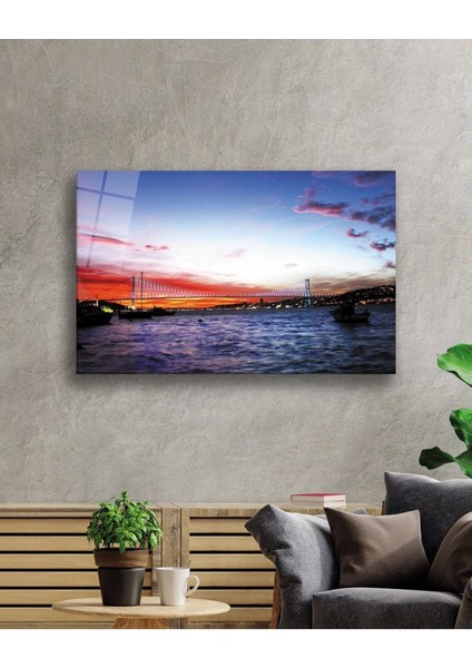 Istanbul Boğaz Köprü Manzara 4mm Dayanıklı Cam Tablo Temperli Cam fiyatları