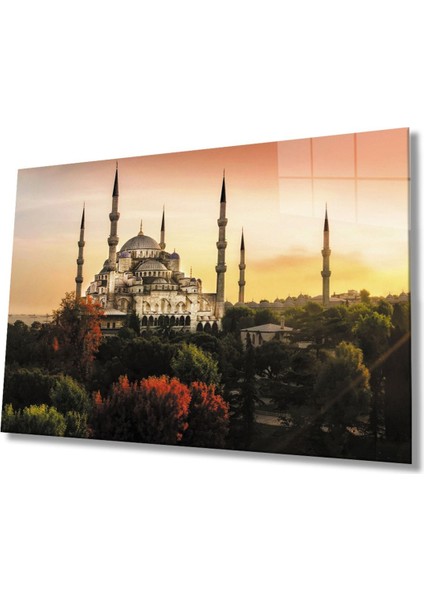 Istanbul Cami Manzara 4mm Dayanıklı Cam Tablo Temperli Cam