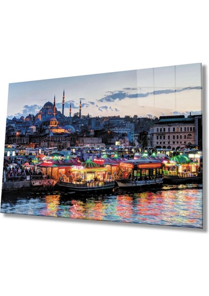 Istanbul Manzara 4mm Dayanıklı Cam Tablo Temperli Cam