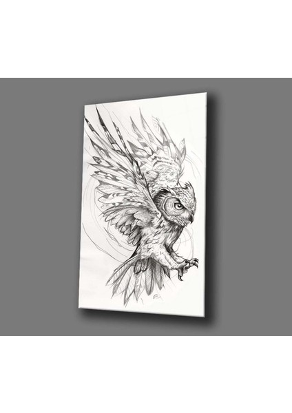 Göğe Açılan Kanatlar Cam Tablo Hediyelik Büyük Tablo Ev Ofis Dekoru