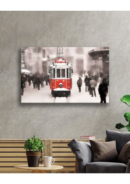 Istanbul Taksim Tramvayı 4mm Dayanıklı Cam Tablo Temperli Cam fiyatları