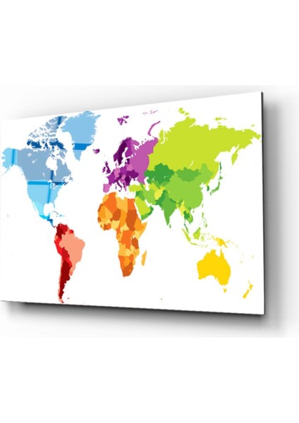 Dünya Haritası 40 Cam Tablo