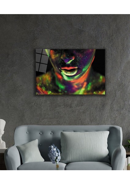Karanlıkta Parlayan Kadın Neon Cam Tablo, Ev ve Ofis Duvar Dekor Hediyelik Büyük Tablo Dayanıklı Cam fiyatları