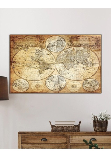 Eski Dünya Haritası Cam Tablo, Ev ve Ofis Duvar Dekoru, Hediyelik Büyük Temperli Cam Tablo fiyatları