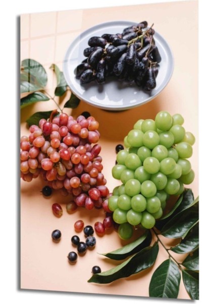 Meyveler Cam Tablo 4mm Dayanıklı Temperli Cam