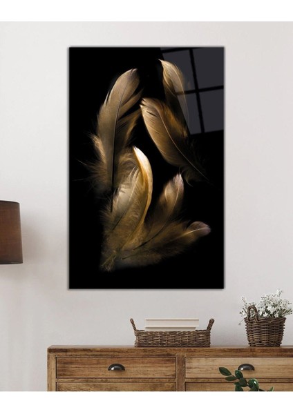 Kahverengi Tüy Cam Tablo, Ev ve Ofis Duvar Dekoru, Hediyelik Büyük Temperli 4 mm Cam Tablo fiyatları