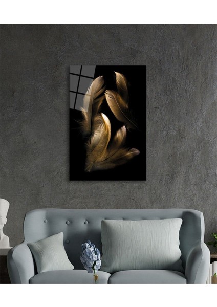 Kahverengi Tüy Cam Tablo, Ev ve Ofis Duvar Dekoru, Hediyelik Büyük Temperli 4 mm Cam Tablo modelleri